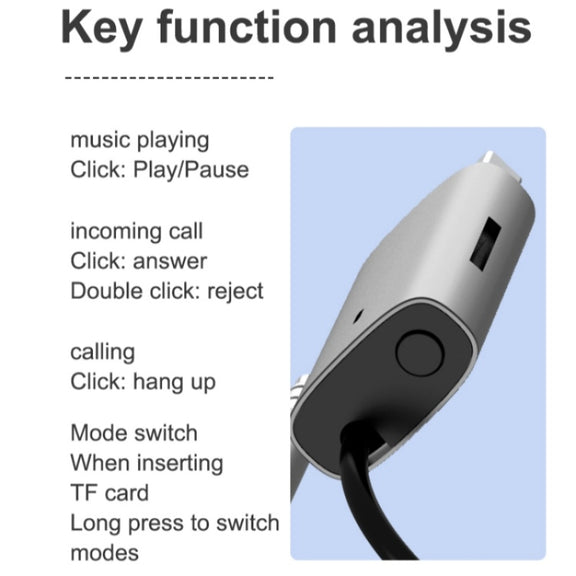 M01 Car Bluetooth Receiver Hands-Free Call  3.5mm AUX Stereo Car Wireless Adapter