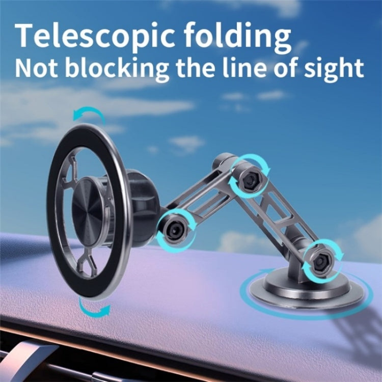 G188 Aluminum Alloy Adjustable Cellphone Stand Car Dashboard Magnetic Phone Holder(Gold)