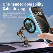 G188 Aluminum Alloy Adjustable Cellphone Stand Car Dashboard Magnetic Phone Holder(Gold)