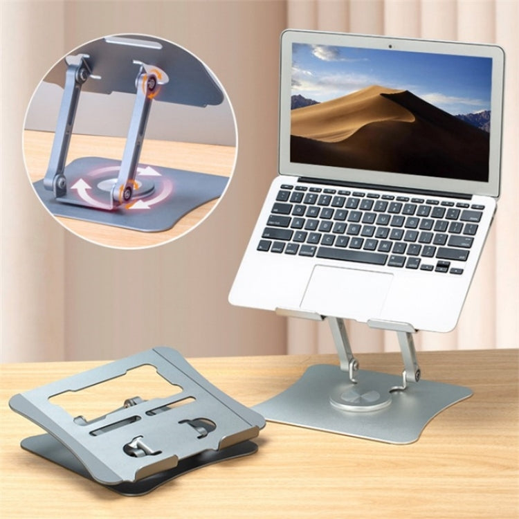 G69 Heat Dissipation Rotatable Notebook Desktop Stand Aluminum Alloy Foldable Laptop Bracket(Black)