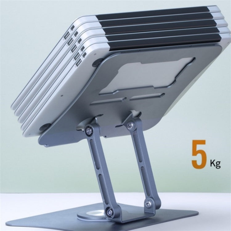 G69 Heat Dissipation Rotatable Notebook Desktop Stand Aluminum Alloy Foldable Laptop Bracket(Black)