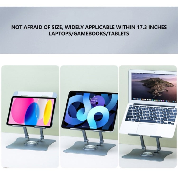 G69 Heat Dissipation Rotatable Notebook Desktop Stand Aluminum Alloy Foldable Laptop Bracket(Silver)