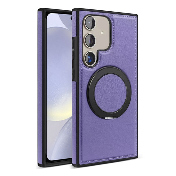For Samsung Galaxy S24 5G Yashi 360 Degree Rotating MagSafe Bracket Phone Case(Purple)