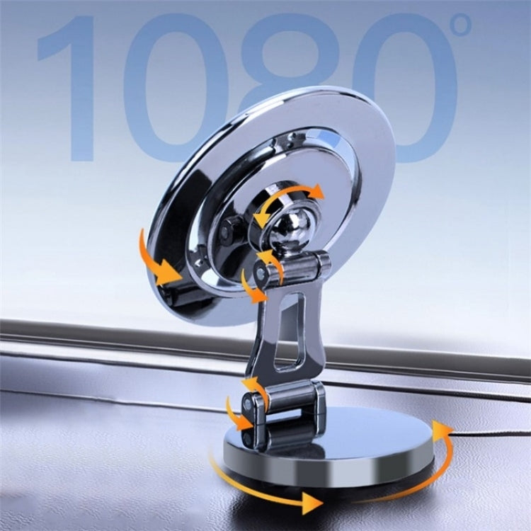 G168 Rotatable Cellphone Stand Car Dashboard Windshield Magnetic Phone Holder(Grey)