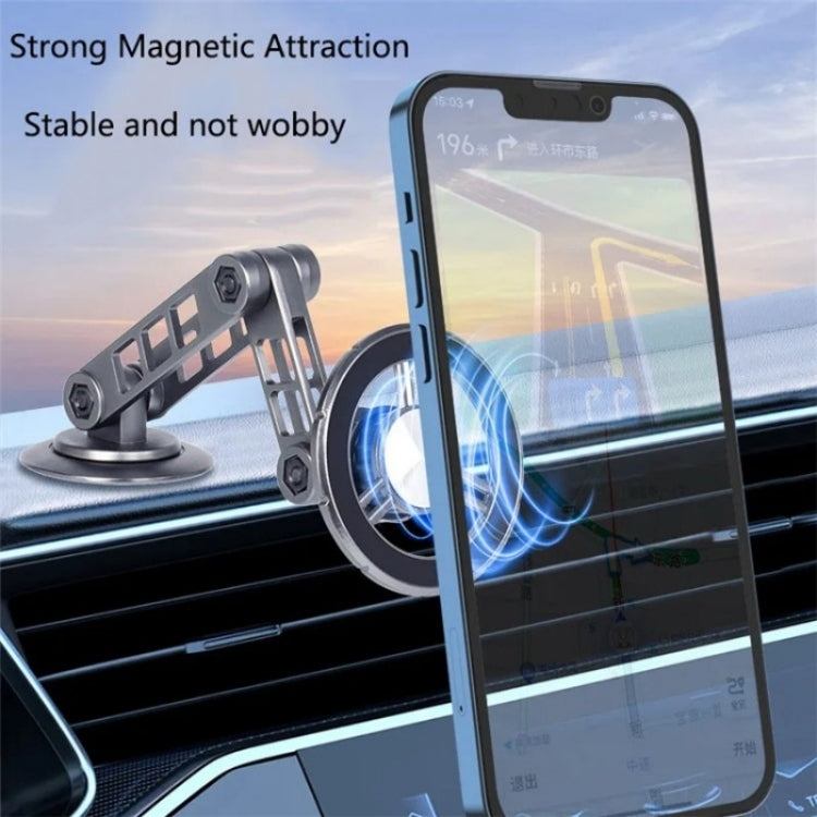 G198 Adjustable Robotic Arm Cellphone Stand Car Dashboard Windshield Magnetic Phone Holder(Silver)