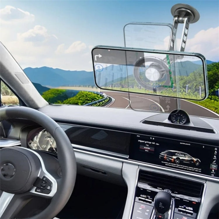 G198 Adjustable Robotic Arm Cellphone Stand Car Dashboard Windshield Magnetic Phone Holder(Silver)