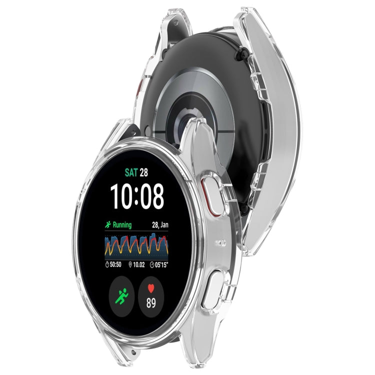 For Sansung Galaxy Watch 7 40mm Half Pack Hollow PC Watch Protective Case(Transparent White)
