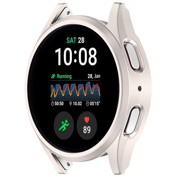 For Sansung Galaxy Watch 7 40mm Half Pack Hollow PC Watch Protective Case(Starlight)
