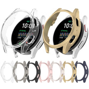 For Sansung Galaxy Watch 7 44mm Half Pack Hollow PC Watch Protective Case(Transparent White)