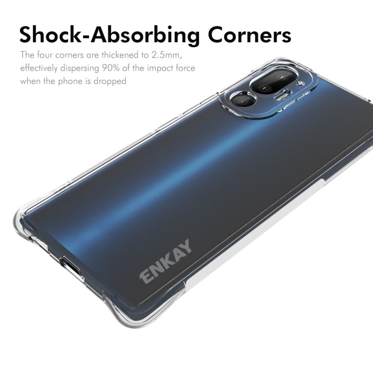 For HTC U24 Pro ENKAY Hat-Prince Transparent TPU Shockproof Phone Case