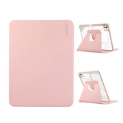 For iPad Pro 13 2024 ENKAY 360 Rotation PMMA Leather Smart Tablet Case with Pen Slot(Pink)