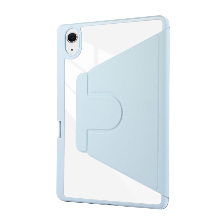 For iPad Air 13 2024 ENKAY 360 Rotation PMMA Leather Smart Tablet Case with Pen Slot(Blue)