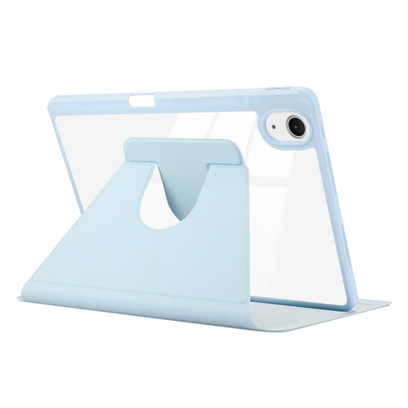 For iPad Air 13 2024 ENKAY 360 Rotation PMMA Leather Smart Tablet Case with Pen Slot(Blue)