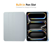 For iPad Pro 11 2024 ENKAY 360 Rotation PMMA Leather Smart Tablet Case with Pen Slot(Black)