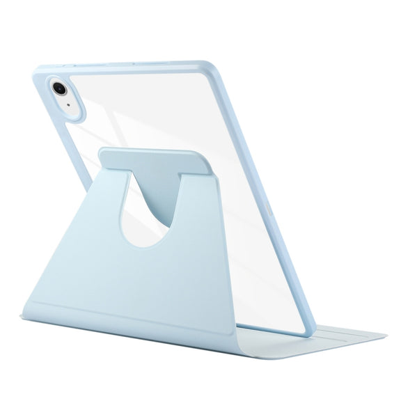 For iPad Pro Air 11 2024 ENKAY 360 Rotation PMMA Leather Smart Tablet Case with Pen Slot(Blue)