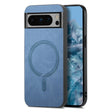 For Google Pixel 9 Pro XL Retro Magsafe Magnetic PU Back Cover Phone Case(Blue) - Google Cases by PMC TechLife | Online Shopping South Africa | PMC TechLife | Buy Now Pay Later Mobicred
