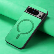 For Google Pixel 9 Pro XL Retro Magsafe Magnetic PU Back Cover Phone Case(Green)