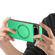 For Google Pixel 9 Pro XL Retro Magsafe Magnetic PU Back Cover Phone Case(Green)