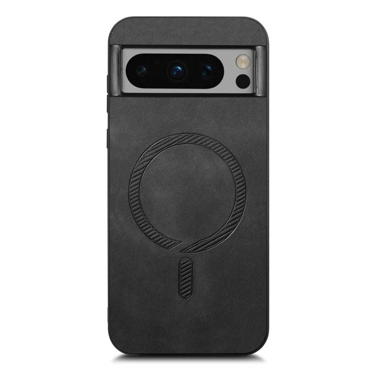 For Google Pixel 9 Pro XL Retro Magsafe Magnetic PU Back Cover Phone Case(Black)