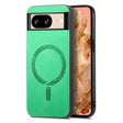 For Google Pixel 9 / 9 Pro Retro Magsafe Magnetic PU Back Cover Phone Case(Green) - Google Cases by PMC TechLife | Online Shopping South Africa | PMC TechLife | Buy Now Pay Later Mobicred