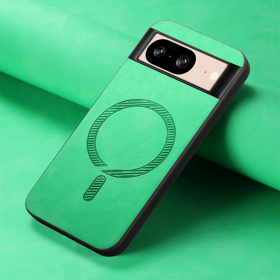 For Google Pixel 9 / 9 Pro Retro Magsafe Magnetic PU Back Cover Phone Case(Green)