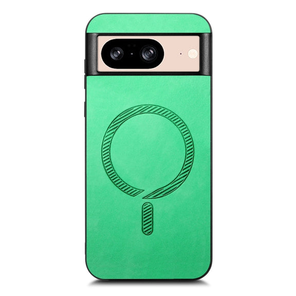 For Google Pixel 9 / 9 Pro Retro Magsafe Magnetic PU Back Cover Phone Case(Green)