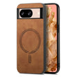 For Google Pixel 9 / 9 Pro Retro Magsafe Magnetic PU Back Cover Phone Case(Brown) - Google Cases by PMC TechLife | Online Shopping South Africa | PMC TechLife | Buy Now Pay Later Mobicred