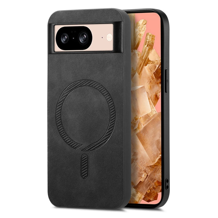 For Google Pixel 9 / 9 Pro Retro Magsafe Magnetic PU Back Cover Phone Case(Black)