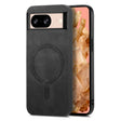 For Google Pixel 9 / 9 Pro Retro Magsafe Magnetic PU Back Cover Phone Case(Black) - Google Cases by PMC TechLife | Online Shopping South Africa | PMC TechLife | Buy Now Pay Later Mobicred