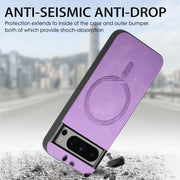 For Google Pixel 9 Pro XL Retro Magsafe Magnetic PU Back Cover Phone Case(Black)