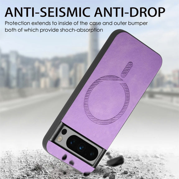For Google Pixel 9 Pro XL Retro Magsafe Magnetic PU Back Cover Phone Case(Black)