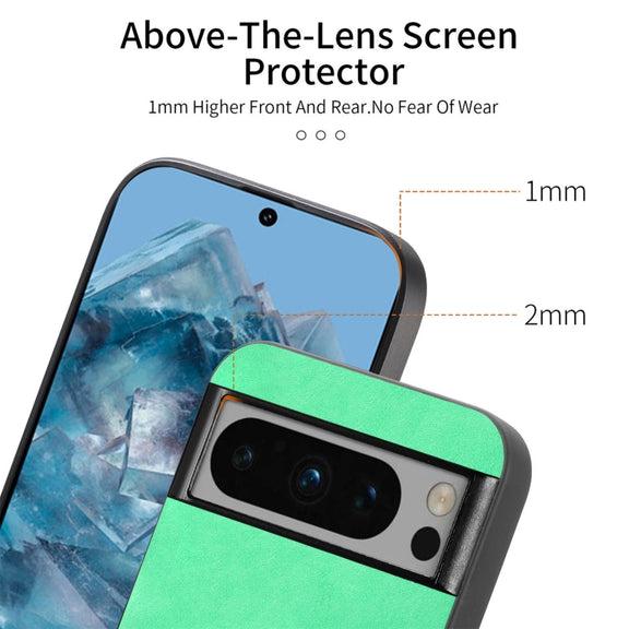 For Google Pixel 9 Pro XL Retro Magsafe Magnetic PU Back Cover Phone Case(Yellow)