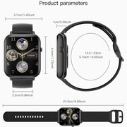 Q19 Max 2.1 inch HD Screen Water-resistant Sports Business Smart Watch(White)