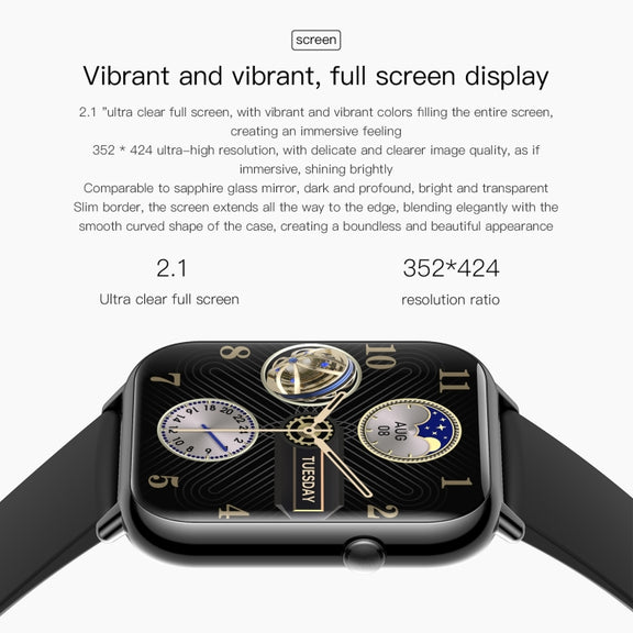 Q19 Max 2.1 inch HD Screen Water-resistant Sports Business Smart Watch(Grey)