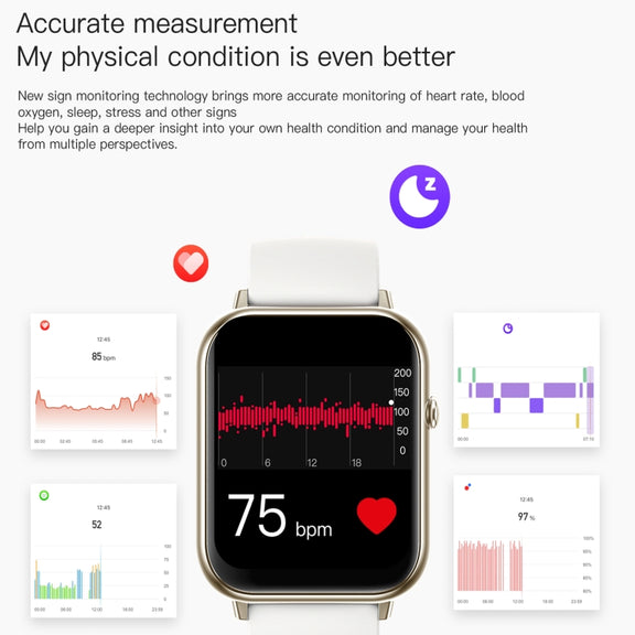 Q19 Max 2.1 inch HD Screen Water-resistant Sports Business Smart Watch(White)