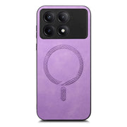 For Xiaomi Redmi K70 / K70 Pro 5G Solid Color Retro Magsafe PU Back Cover Phone Case(Purple)