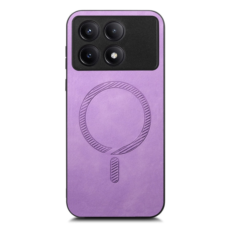 For Xiaomi Redmi K70 / K70 Pro 5G Solid Color Retro Magsafe PU Back Cover Phone Case(Purple)