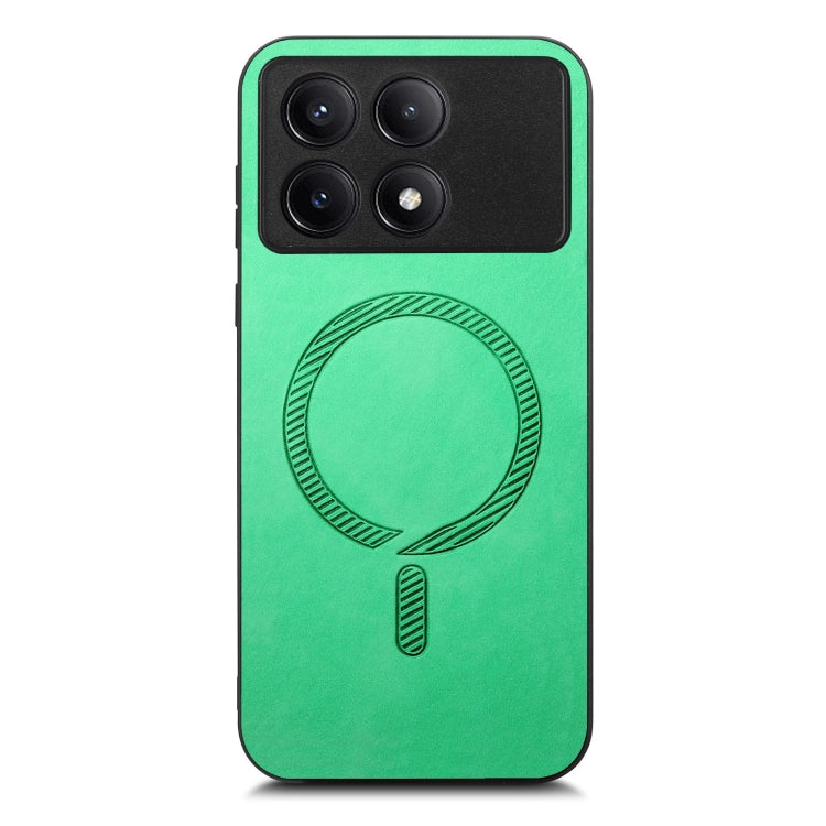 For Xiaomi Redmi K70 / K70 Pro 5G Solid Color Retro Magsafe PU Back Cover Phone Case(Green)