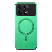 For Xiaomi Redmi K70 / K70 Pro 5G Solid Color Retro Magsafe PU Back Cover Phone Case(Green)