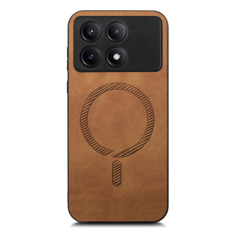 For Xiaomi Redmi K70 / K70 Pro 5G Solid Color Retro Magsafe PU Back Cover Phone Case(Brown)