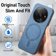 For Xiaomi Redmi K70 / K70 Pro 5G Solid Color Retro Magsafe PU Back Cover Phone Case(Yellow)