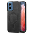 For Motorola Moto G Play 2024 4G Retro Magsafe Magnetic PU Back Cover Phone Case(Black) - free shipping - PMC Jewellery - Order now!