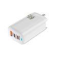 TE-65W GaN PD65W Dual USB-C/Type-C+USB-A Laptop Tablet Adapter，US Plug(White) - USB Charger by PMC TechLife | Online Shopping South Africa | PMC TechLife | Buy Now Pay Later Mobicred