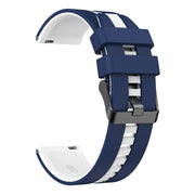 For Amazfit Active 20mm Two-Color Sports Silicone Watch Band(Blue+White)
