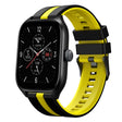 For Amazfit GTS 4 20mm Two-Color Sports Silicone Watch Band(Black+Yellow) - free shipping - PMC TechLife - Order now!