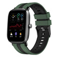 For Amazfit GTS 4 Mini 20mm Two-Color Sports Silicone Watch Band(Olive Green+Black) - free shipping - PMC TechLife - Order now!
