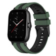 For Amazfit GTS 2E 20mm Two-Color Sports Silicone Watch Band(Olive Green+Black) - free shipping - PMC TechLife - Order now!