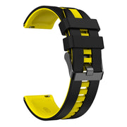 For Amazfit GTS 2 20mm Two-Color Sports Silicone Watch Band(Black+Yellow)