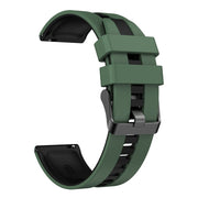 For Amazfit GTS 2 Mini 20mm Two-Color Sports Silicone Watch Band(Olive Green+Black)