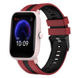 For Amazfit Pop Pro 20mm Two-Color Sports Silicone Watch Band(Red+Black) - free shipping - PMC TechLife - Order now!